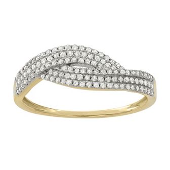 HDI 10k Gold 1/3 Carat T.W. Diamond Ring