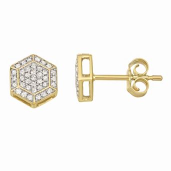 HDI 10k Gold 1/4 Carat T.W. Diamond Stud Earrings
