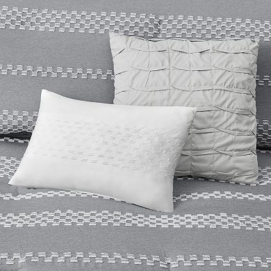 Madison Park Hendry 5-Piece Clipped Jacquard Comforter Set with Shams