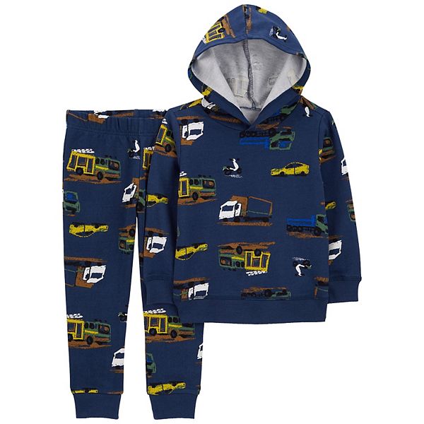 Toddler Boy Carter's Construction Truck Hoodie & Pants Set