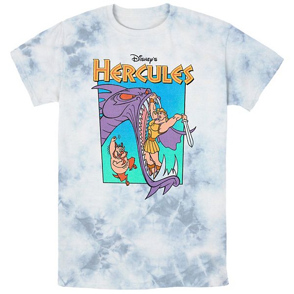 Disneys Hercules Mens Hydra Battle Retro Bombard Wash Graphic Tee