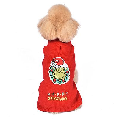 Grinch dog sweater hot sale