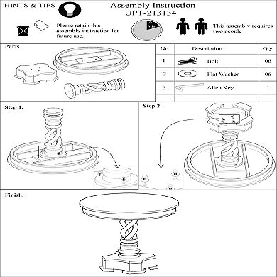 30 Inch Handcrafted Round Mango Wood Dinette, Artisanal Twisted Pedestal Base, Walnut Brown