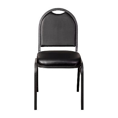 Emma and Oliver Upholstered Stacking Dome Back Banquet Chair