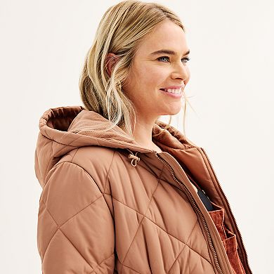 Maternity Sonoma Goods For Life® Cinch Waist Puffer Jacket