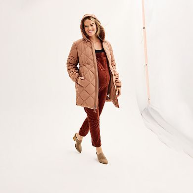 Maternity Sonoma Goods For Life® Cinch Waist Puffer Jacket