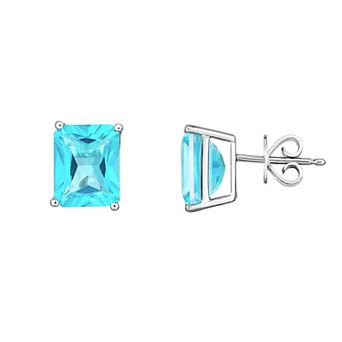 Oro Leoni Sterling Silver Paraiba Mystic Topaz Earrings