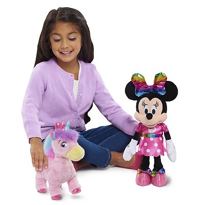 Coussin Doux Minnie Mouse Licorne - 15x15 Pouces - Marque The Big One - Neuf Sans étiquette