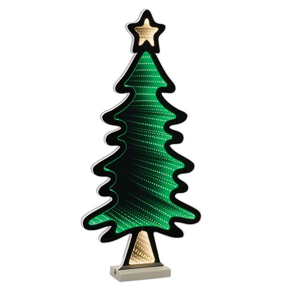 Melrose Tree with Star Infinity Light Christmas Decor