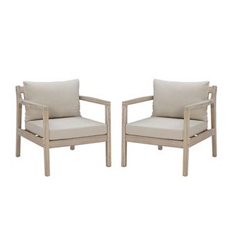 Linon Teagon Outdoor Side Chair- Set of 2