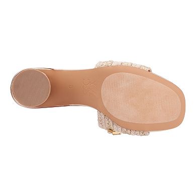 New York & Company Raquelle Women's Rhinestone Block Heel Mules