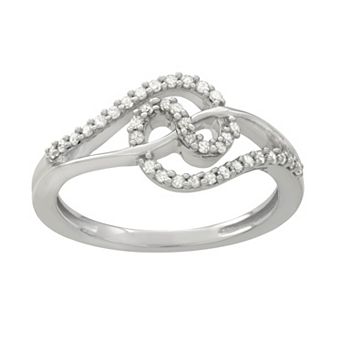Sterling Silver HDI 1/5 Carat T.W. Loop Diamond Ring
