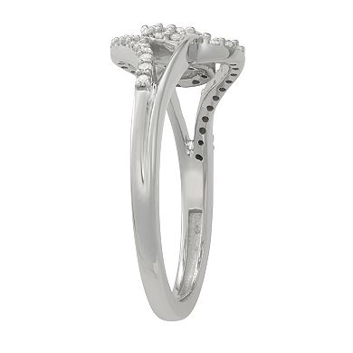 Sterling Silver HDI 1/5 Carat T.W. Loop Diamond Ring 