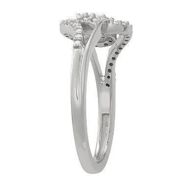 Sterling Silver HDI 1/5 Carat T.W. Loop Diamond Ring