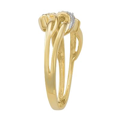HDI Gold 0.05 Carat T.W. Diamond Heart Promise Ring 