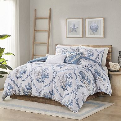 Harbor House Pismo Beach 5-Piece Cotton Duvet Cover Set with Throw Pillows