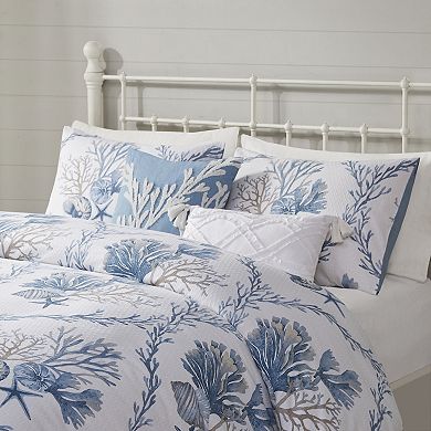 Harbor House Pismo Beach 5-Piece Cotton Duvet Cover Set with Throw Pillows