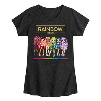 Girls 7-16 Rainbow High Character Lineup Graphic Tee