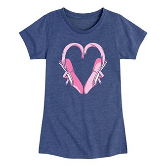 Girls 7-16 Ballet Slipper Heart Graphic Tee