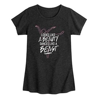 Girls 7-16 Looks Like A Beauty Dances Like A Beast Graphic Tee