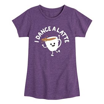 Girls 7-16 I Dance A Latte Graphic Tee