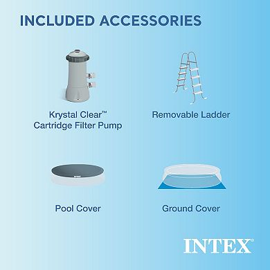 Intex 15' x 48" Inflatable Easy Set Above Ground Swimming Pool w/ Ladder & Pump