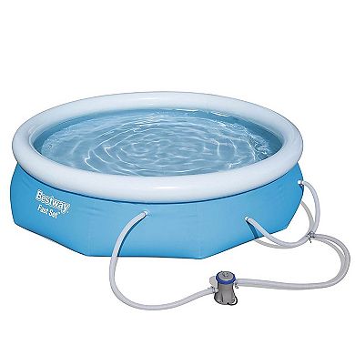 Bestway 10' x 30" Fast Set Inflatable Above Ground Pool w/ Filter Pump & Cover
