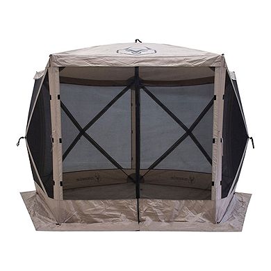 Gazelle GG501DS Pop Up Portable 4 Person Camping Gazebo Day Tent w/ Mesh Windows