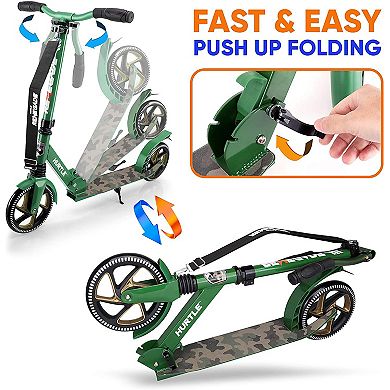 Hurtle Renegade Lightweight Foldable Teen And Adult Commuter Kick Scooter