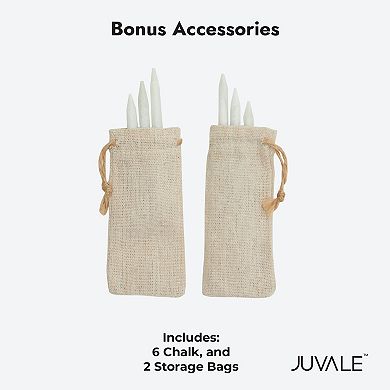 20 Slate Stone Cheese Labels For Charcuterie Board With 6 Chalks, 2 Storage Bags (28 Piece Set)