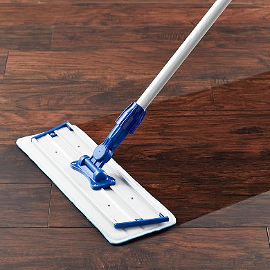 10-pack Microfiber Mop Pads - Washable Replacement Heads (16.5 In, Blue)