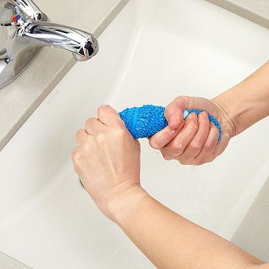 10-pack Microfiber Mop Pads - Washable Replacement Heads (16.5 In, Blue)