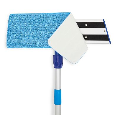10-pack Microfiber Mop Pads - Washable Replacement Heads (16.5 In, Blue)