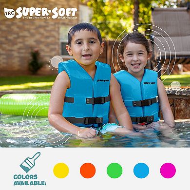 TRC Recreation Super Soft Child Life Jacket Swim Safety Vest, Small, Marina Blue