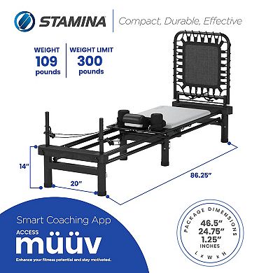 Stamina Products Aero Pilates Premier 700 Foldable Reformer Fitness Machine