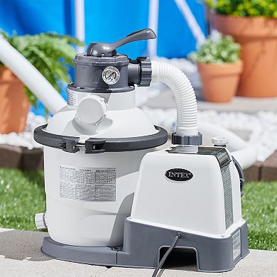 Intex Krystal Clear 1500 GPH Sand Filter Pump for Above Ground Swimming Pools