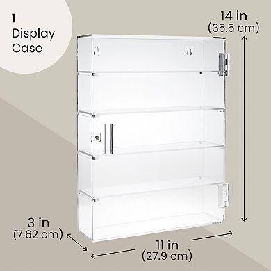 5-tier Acrylic Display Case For Collectibles, Action Figures And Rocks (clear)