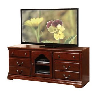 Trendy TV Stand, Cherry Brown