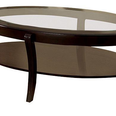 Finley Contemporary Coffee Table In Espresso Finish
