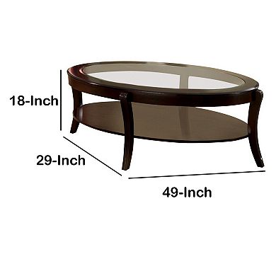 Finley Contemporary Coffee Table In Espresso Finish