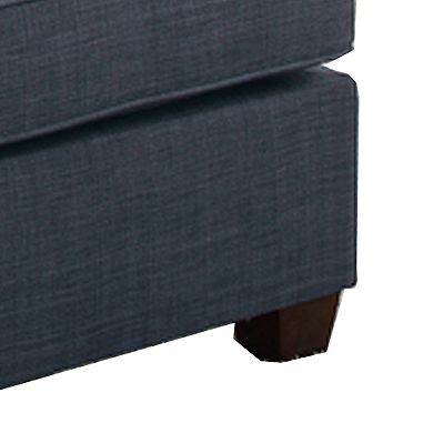 Cocktail Ottoman In Blue Dorris Fabric