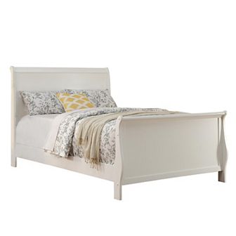 Spellbinding Clean Wooden Full Bed, White
