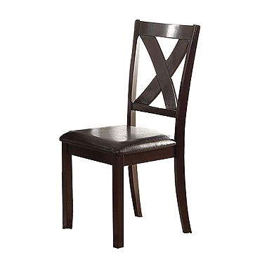 Rubber Wood 6 Pieces Dining Set In Espresso Brown