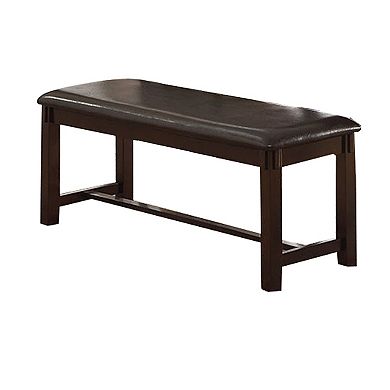 Rubber Wood 6 Pieces Dining Set In Espresso Brown