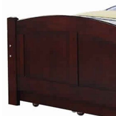 Fascinating Wooden Twin Bed With Trundle, Cherry Brown
