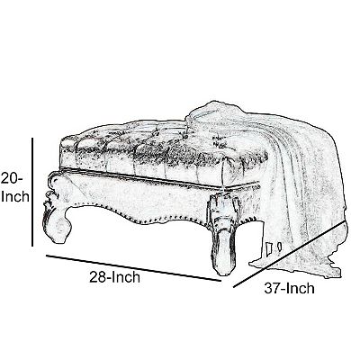 Majestic Ottoman, 2 Tone Dark Brown & Cherry Oak