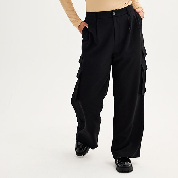 Plus Size Wide Leg Cargo Pants