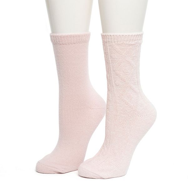 Women's Cuddl Duds® Plushfill 2Pair Crew Socks