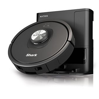 Shark® Matrix Self-Empty Robot Vacuum with Bagless, 45-Day Capacity Base, Self-Cleaning Brushroll for Pet Hair, No Spots Missed on Carpets and Hard Floors, Precision Home Mapping, WiFi Black/Silver (RV2310AE)