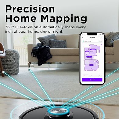 Shark® Matrix Self-Empty Robot Vacuum with Bagless, 45-Day Capacity Base, Self-Cleaning Brushroll for Pet Hair, No Spots Missed on Carpets and Hard Floors, Precision Home Mapping, WiFi Black/Silver (RV2310AE)